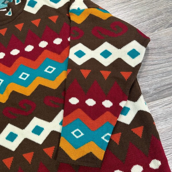 80s Moda Internazionale Forelli Italian Acrylic Tailored Sweater 3XL - Picture 3 of 7